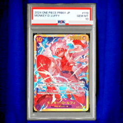 One Piece Card Game Monkey D Luffy OP05-119 SEC PSA 10 Awakening Of The New Era - Image 1