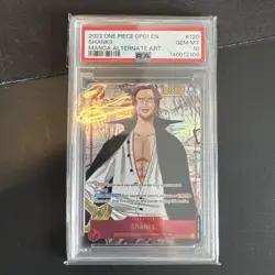 2022 ONE PIECE OP01-ROMANCE DAWN MANGA ALTERNATE ART #120 SHANKS PSA 10 - Image 1