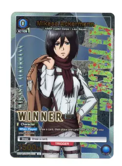Mikasa Ackermann (Winner) Common Union Arena Promotion Cards UEPR/AOT-1-023 LP - Image 1