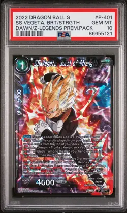 Ss Vegeta, Brs/Strgth 2022 Dragon Ball Super Card Game Dawn Of The Z-L PSA 10 - Image 1
