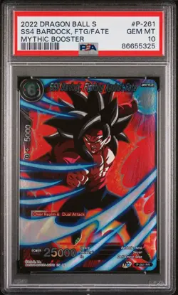 Ss4 Bardock, Fate 2022 Dragon Ball Super Card Game Mythic Booster P-261 PSA 10 - Image 1