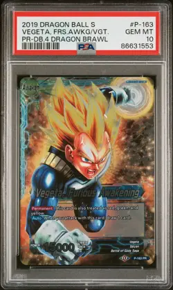 Vegeta, Frs Awakening 2019 Dragon Ball Super Card Game Dragon Brawl PSA 10 - Image 1