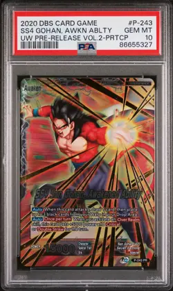 Ss4 Gohan, Awkn Ablty 2020 Dragon Ball Super Card Game Unison Warrior PSA 10 - Image 1