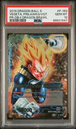 Vegeta, Frs Awakening 2019 Dragon Ball Super Card Game Dragon Brawl PSA 10 - Image 1
