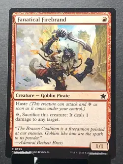 MTG 0195 FANATICAL FIREBRAND Creature Foundations card⚔NM/MT - Image 1