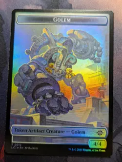 Token - Treasure & Golem Token - MTG - REX 0002 & LCI 0013 FOIL - Image 2