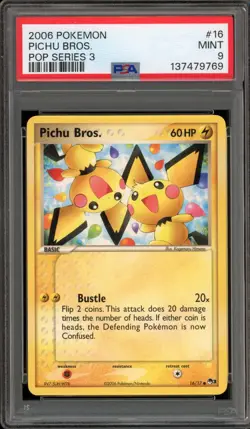 Pokemon Pichu Bros. POP Series 3 #16 PSA 9 Mint - Image 1