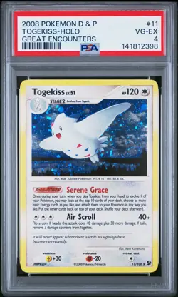 PSA 4 - Togekiss - Diamond & Pearl Great Encounters Holo Rare #11 - 2008 Pokemon - Image 1