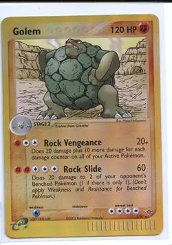 Golem Reverse Holo Rare Ex/NM 5/97 EX Dragon Pokemon - Image 1