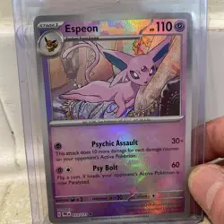 Pokemon Espeon 033/131 Sv: Prismatic Evolutions Master Ball Rare Holo English - Image 1