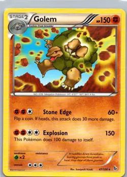 Pokemon TCG Golem 47/106 Flashfire NM - Image 1