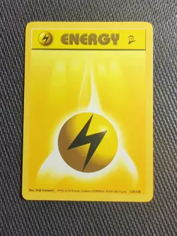 Pokemon TCG Lightning Energy Base Set 2 128/130 Regular Unlimited Common - Image 1