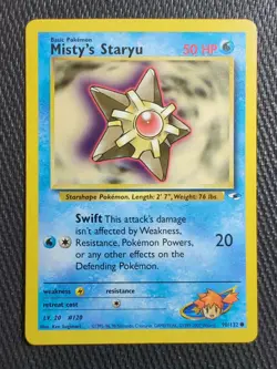 Pokemon TCG Misty's Staryu Gym Heroes 90/132 Regular Unlimited Common NM - Image 1