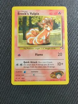 Pokemon TCG Brock's Vulpix Gym Heroes 73/132 Unlimited Common - Ken Sugimori - Image 1