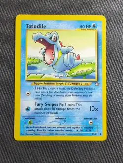 Pokemon TCG Totodile Neo Genesis 81 Regular Unlimited Common - Image 1