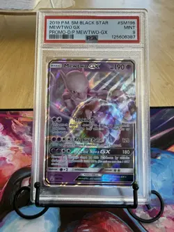 Pokemon Mewtwo GX SM Black Star Promo SM196 Holo PSA 9 2019 English TCG - Image 1