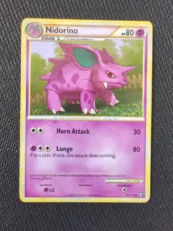 Pokemon TCG Nidorino HS-Triumphant 46/102 Regular Uncommon NM - Image 1
