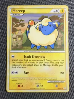 Pokemon TCG Mareep Heartgold Soulsilver 73/123 Regular Common - Image 1
