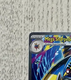 Mega Sharpedo ex 127/094 EN Hyper Rare Pokemon PFL Secret Rare Full Art NM - Image 4