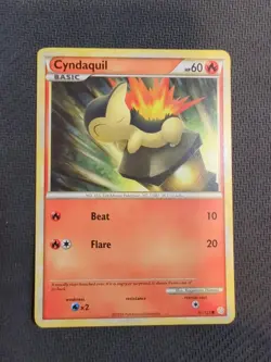 Pokemon TCG Cyndaquil Heartgold Soulsilver 61/123 Regular Common - Image 1