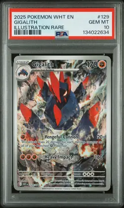 Pokemon Gigalith White Flare 129/086 Illustration Rare PSA 10 GEM MINT - Image 3