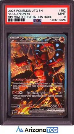 Pokemon 2025 Volcanion ex 182/159 SIR Journey Together PSA 9 - Image 1
