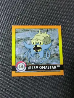 Omastar #139 Pokemon 1999 Artbox Sticker NM - Image 1