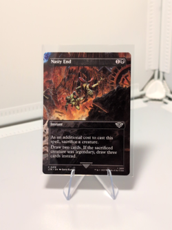 MTG Nasty End Borderless, The Lord of the Rings, English - Image 1