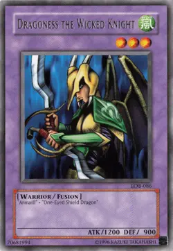 Dragoness the Wicked Knight Rare LOB-086 NM - Image 1