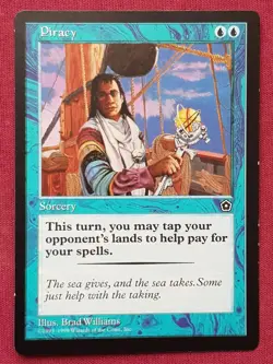 Magic The Gathering PORTAL 2ND AGE PIRACY blue card MTG - Image 1