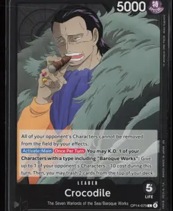 Crocodile OP14-079 One Piece The Azure Sea's Seven Leader Near Mint - Image 1