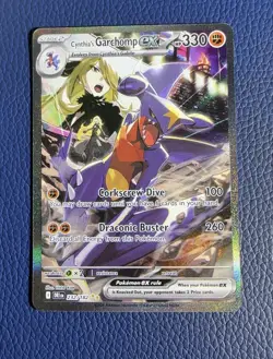 Pokemon TCG Cynthia's Garchomp EX Holo Card 232/182 Sv10: Destined Rivals SIR - Image 1