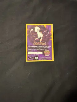 1999 Pokemon Wizards of the Coast Promos - CATCH MEW Card - Pokemon the Movie - Image 1