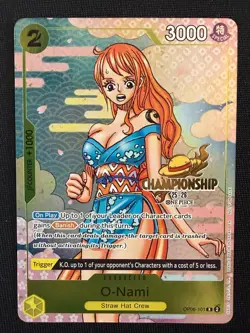 25-26 One Piece O-Nami CS Championship Stamp Event Promo Card English OP06-101 - Image 1