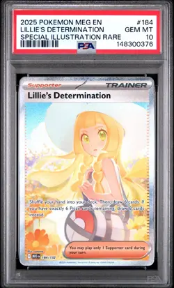 Lillie's Determination - 184/132 - English Pokemon Card - PSA 10 Gem Mint - #L76 - Image 1