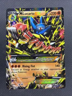 Pokemon TCG M Lucario EX Holo Ultra Rare Card 55/111 Furious Fists LP - Image 1