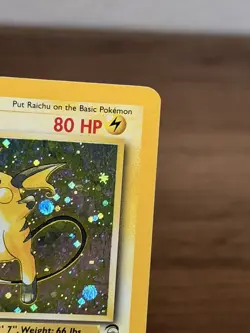 Raichu 16/130, Holo Rare, Base Set 2, Vintage WotC Pokemon TCG Card - Image 3