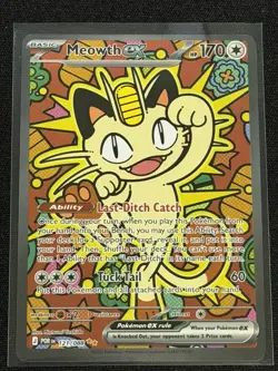 Pokemon Meowth EX 121/088 Full Art SIR Holo 2026 Card - Image 1
