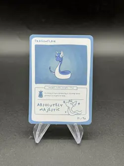 Pokedoodles Series 1 Dragonflair - Dragonair 71/90 Pokemon Fan Art Derpy Card - Image 1