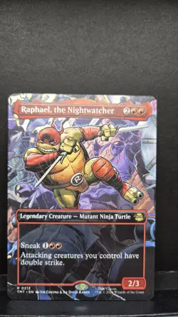 MTG Raphael the Nightwatcher Borderless Normal NM TMNT Magic 213 - Image 1