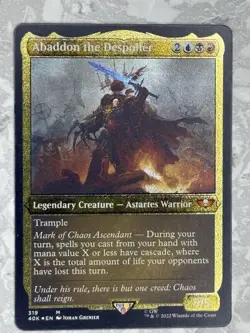 Abaddon the Despoiler (Foil Etched) - #319 Thick Stock MTG Warhammer - Image 1