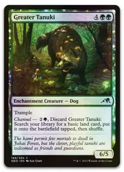Greater Tanuki #189 (Foil) (NM) Kamigawa Neon Dynasty NEO Magic MTG - Image 1
