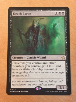 Magic the Gathering MTG Death Baron Foundations NM - Image 1