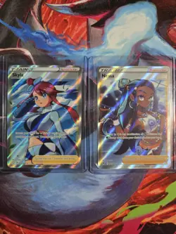 2 Pokemon TCG Full Art Trainers Nessa And Skyla Near Mint - Image 1