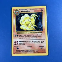 1999 Pokemon Base Set Shadowless Ninetales 12/102 MP - Image 1