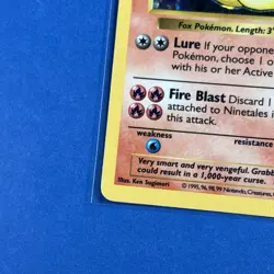 1999 Pokemon Base Set Shadowless Ninetales 12/102 MP - Image 5