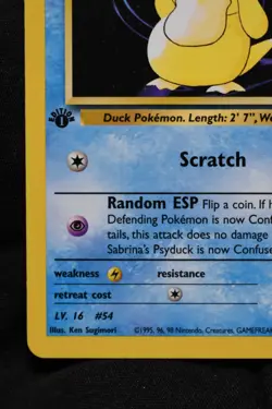 Sabrina's Psyduck 1st Edition 99/132 NM Gym Challenge Regular Common Pokemon TCG - Image 5