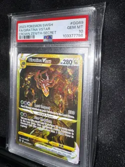 Pokemon Giratina VSTAR Full Art Secret Rare Holo Crown Zenith GG69 PSA 10 2023 - Image 1