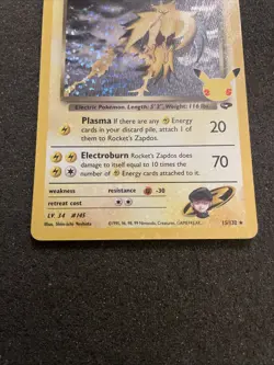 Rocket's Zapdos 15/132 Holo Celebrations: Classic Collection Pokemon English NM - Image 5