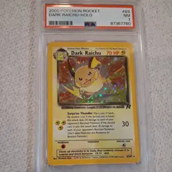 2000 POKEMON ROCKET #83 DARK RAICHU HOLO NM PSA 7 - Image 1